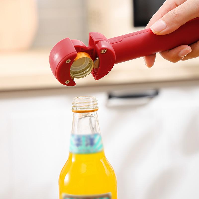 1PCS Stainless Steel Rotary Lids Off Jar Opener Adjustable Bottle Cap Opener Labor-saving Glass Bottle Canned For Kitchen Gadget