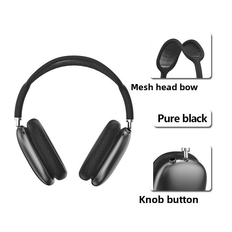 Bluetooth 5.4 Headset Mesh Head Bow True Wireless Knob Keys Music