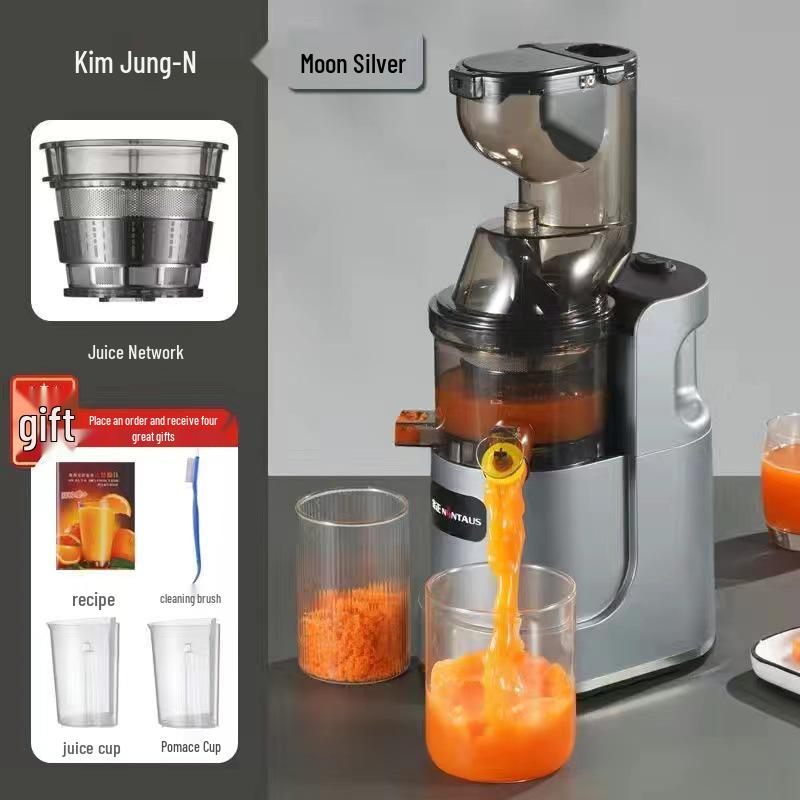 Stainless Steel Juicer: Automatic Juice and Pulp Separation for Home, Large & Small Caliber, Gift Ready