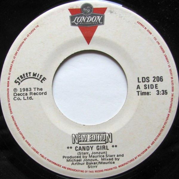 

7inch Record NEW EDITION Candy Girl LDS206 London Records 1983 Canada SoulFunk Used
