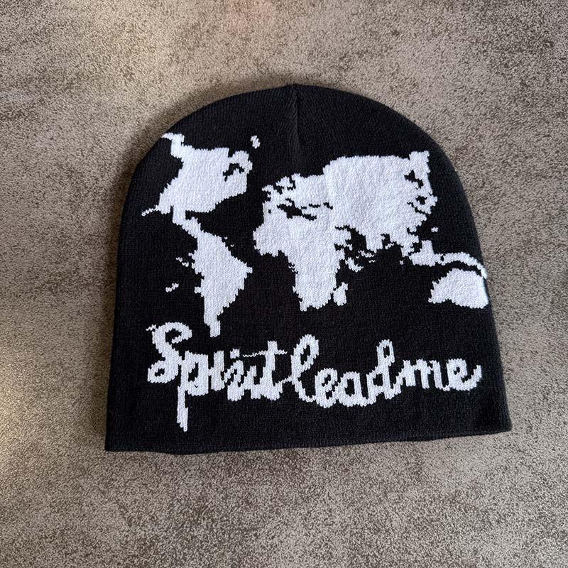 Fashion Pattern Letter Neutral Casual Knitted Hat For Autumn Winter And