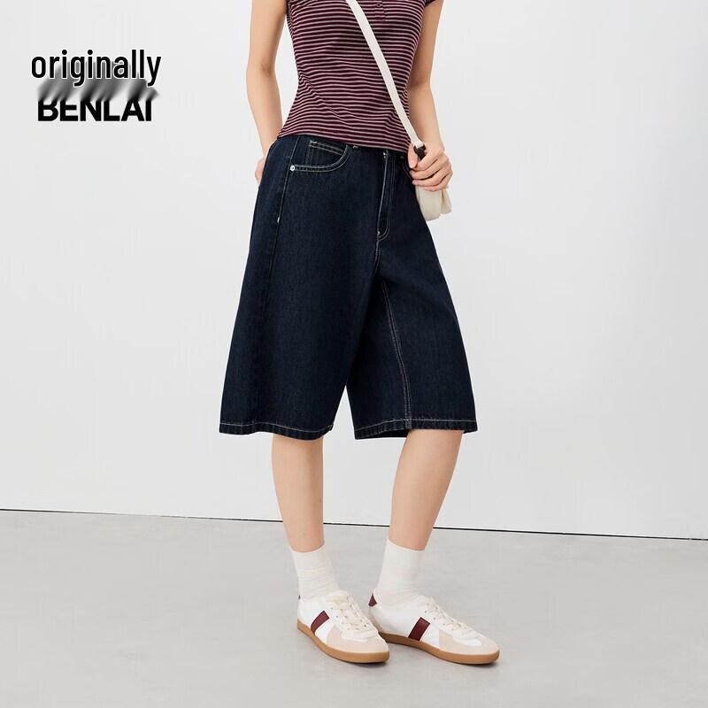 Women s Casual Denim Mid-Length Shorts 27 чернил синий