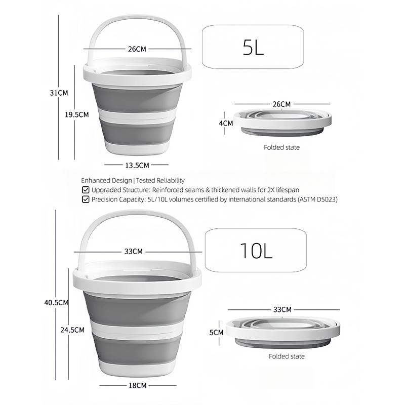 Foldable Water Bucket Essential For Fishing Camping Travel Collapsible Pail With Handle For Easy Storage Outdoor Use