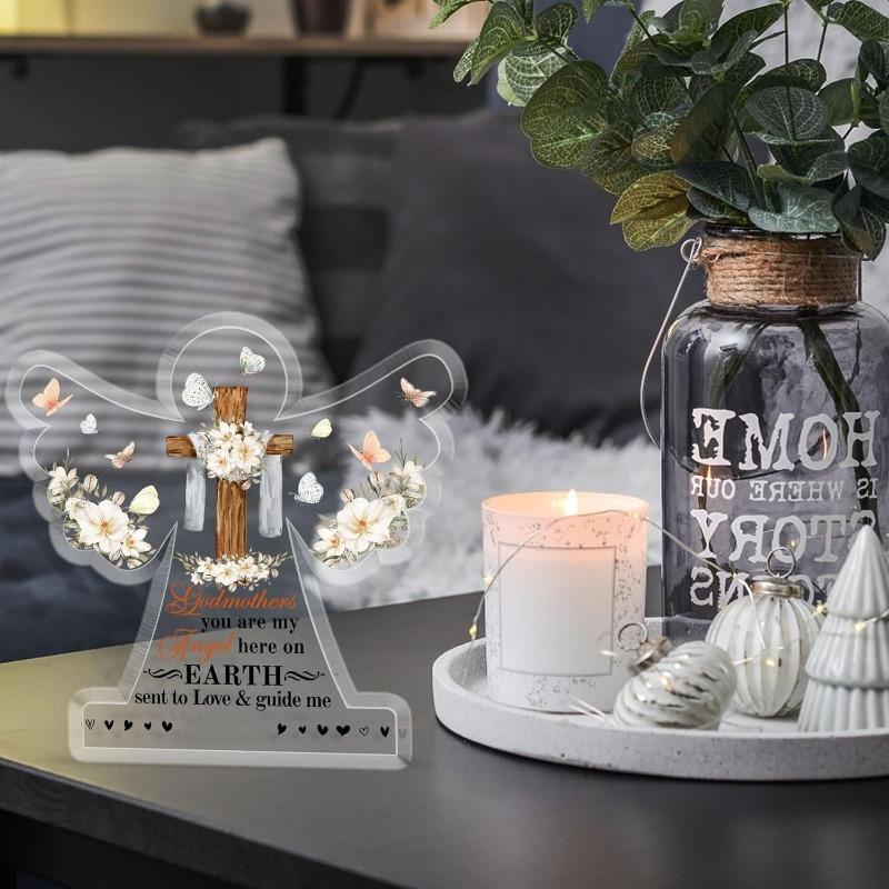 Godmother Gifts from Godchild – Christian, Keepsake for Birthday, Mother's Day. Custom Acrylic Block, Home/Office Decor.