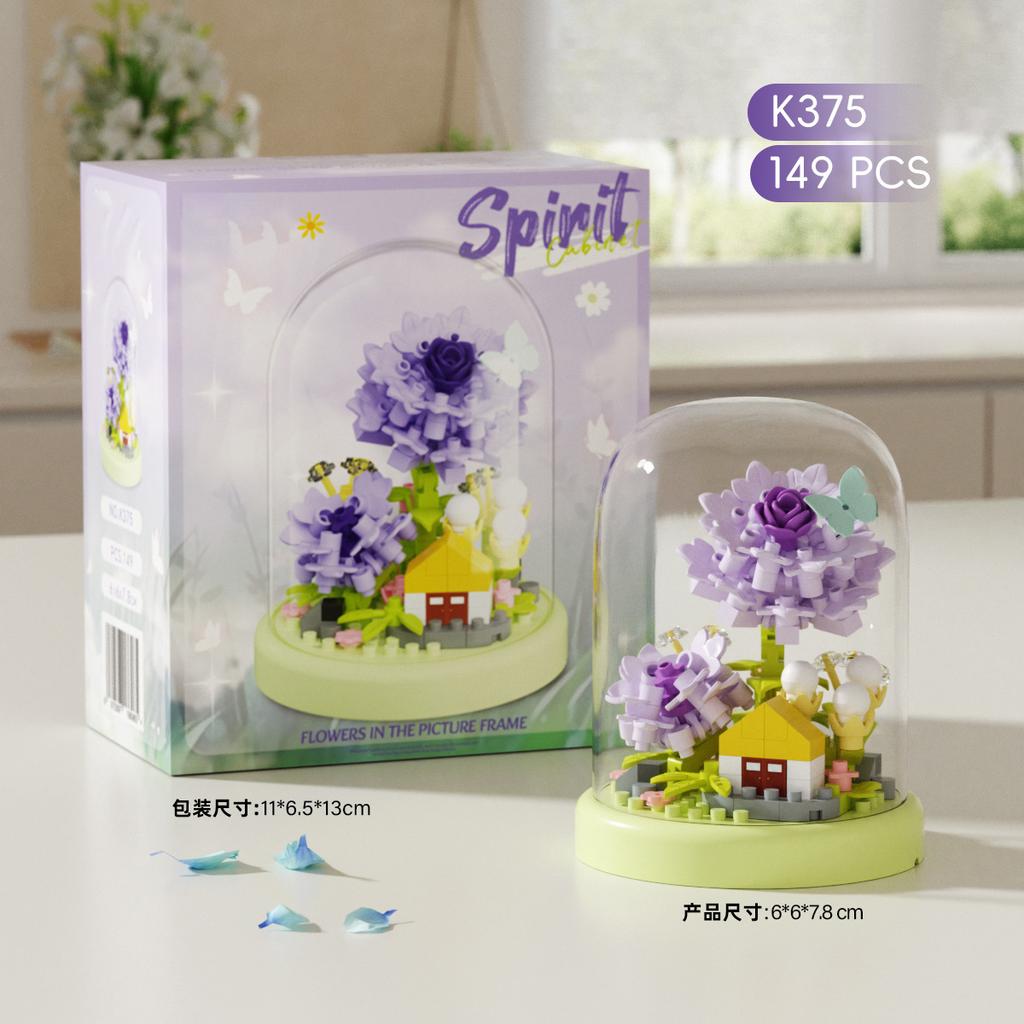 Flowers Sakura Tree Moc Building Blocks for Adults Party Gifts Cherry Blossom Assembly Model Building Toys Home Decoration Girls