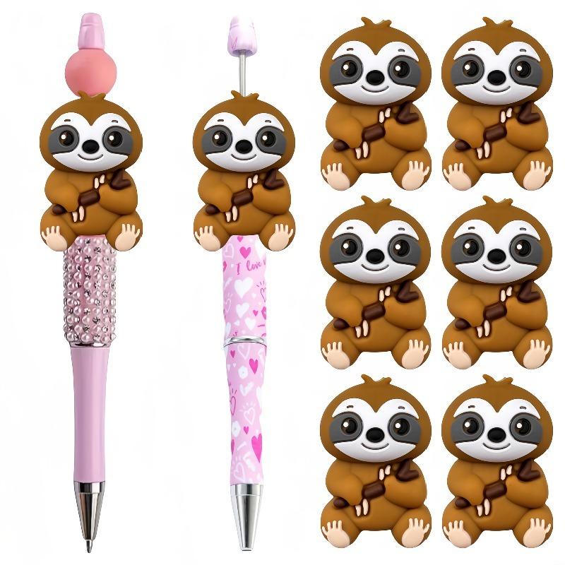Silicone Cute Cartoon Animal Bead DIY Bead Pen Jewelry Accessories Loose Beads