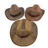 LED Luminous Cowboy Hat - Western Style for Men & Women, Large Brim Straw Sun Hat for Summer and Outdoor Performances