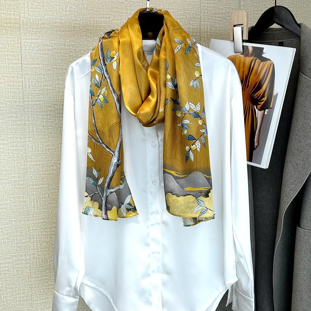 Mulberry Silk Scarf Silk Scarf Versatile Shawl Feeling Autumn And Winter Gift For Mother
