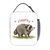 Cute Raccoon Meme Team Jimothy Thermal Insulated Lunch Bags for School Portable Food Container Bags Cooler Thermal Lunch Boxes