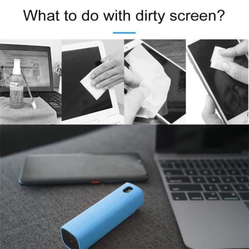 Fingerabdrucksicheres Bildschirmreiniger-Set, tragbares LCD-Bildschirm-Reinigungsspray-Werkzeug für Handy-Tablets