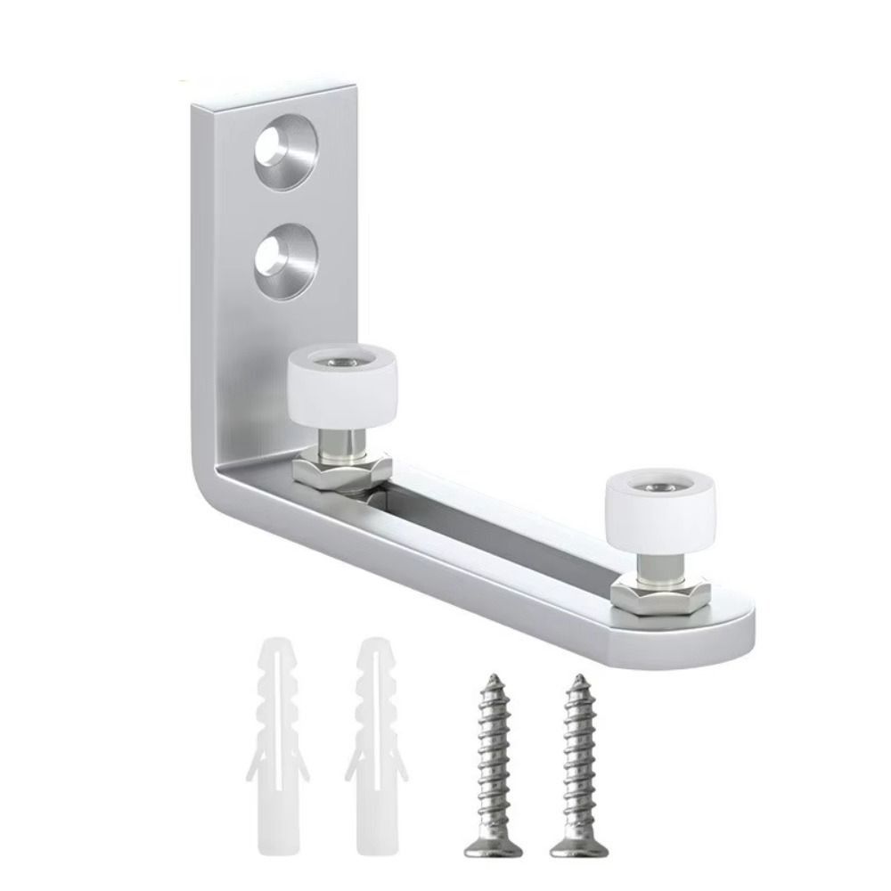 Wall-mounted Barn Door Swing Stop Double Wheel Bottom Guide Smooth Barn Door Floor Guide  Garage