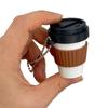Simulation Clicker Key Chain 3D Printed Coffee Calming Keychain Finger Button Pendant  Bag Pendant