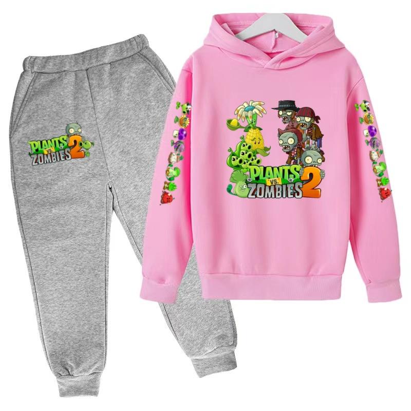 Kids Fall/Winter Hoodie Boy Girl Toddler Pullover 3-12Yrs Fashion Cartoon Game Print Clothes Casual Top+Pants 2P Sports Coat Set