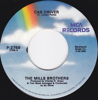 7inch Record MILLS BROTHERS - Cab Driver / My Shy Violet P2758 MCA Records - US Pop Used