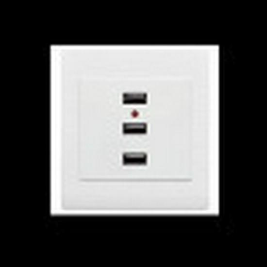 86 Type USB Wall Socket with 2/3/4 Ports, 2.1A Household Mobile Phone Charger