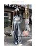 Lace Patchwork Polka Dot Wide-Leg Pants for Women - 2025 Spring/Autumn Casual Loose Straight Floor-Length Design