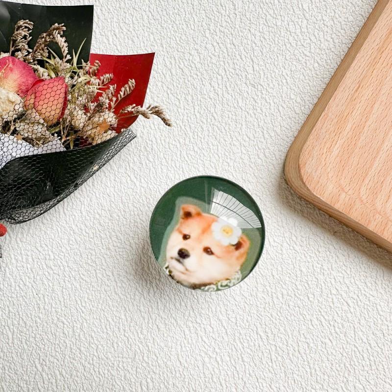 

Mobile Phone Airbag Desktop Stand With Back Sticker Retractable Sunglasses Cool Little Bear Puppy Online Class Drama Support White Base Bracket