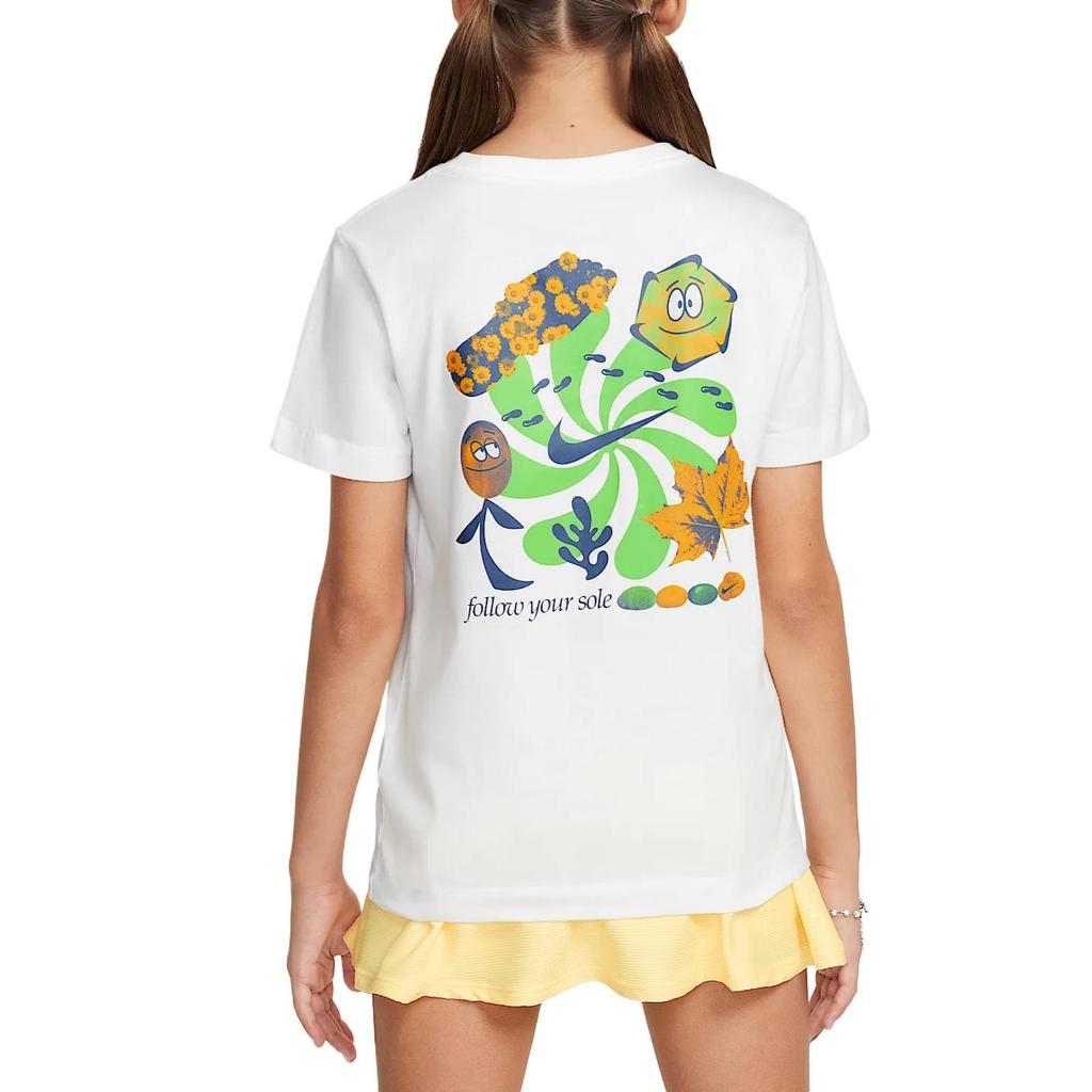 New Nike Sportswear T Shirt SS25 White Kids' HQ3234-100