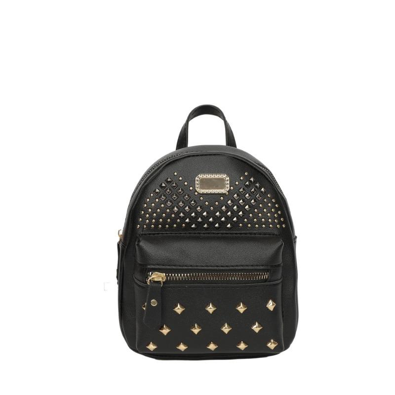Fashion Student Casual Double Shoulder Women's Bag New Rivet Pattern Versatile Large-capacity Bag
