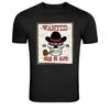 Wanted Dead Or Alive Cowboy Skull Western Graphic T-Shirt