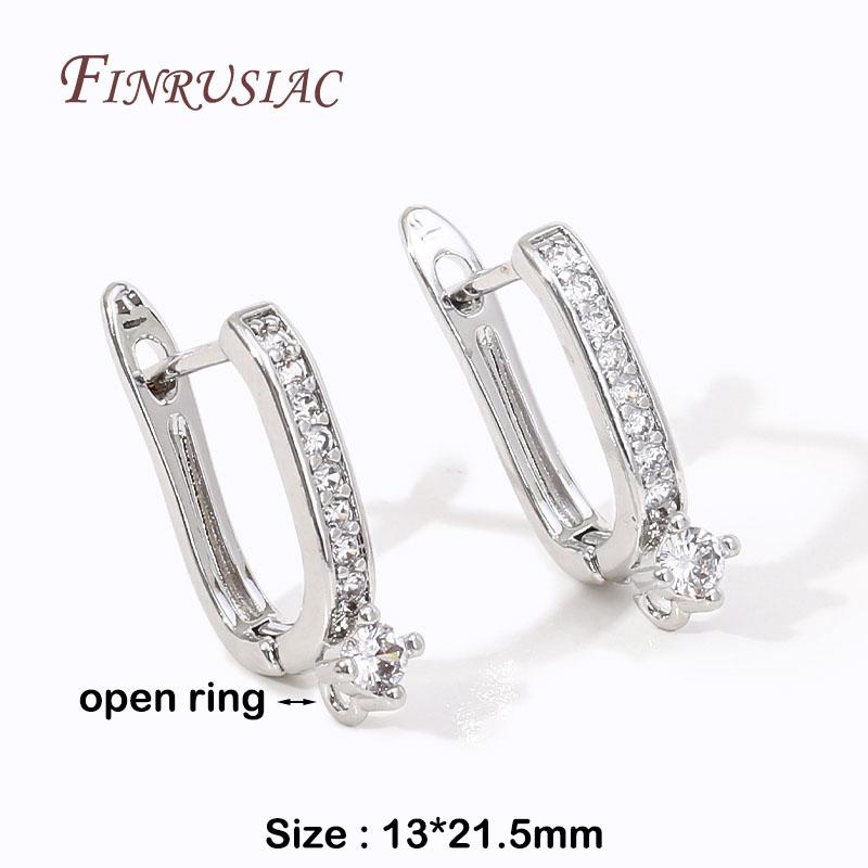 DIY Basic Schwenzy Material 18K Gold Plated Earwire Fastener Earring Hooks Accessories For Fashion Earrings Making Supplies