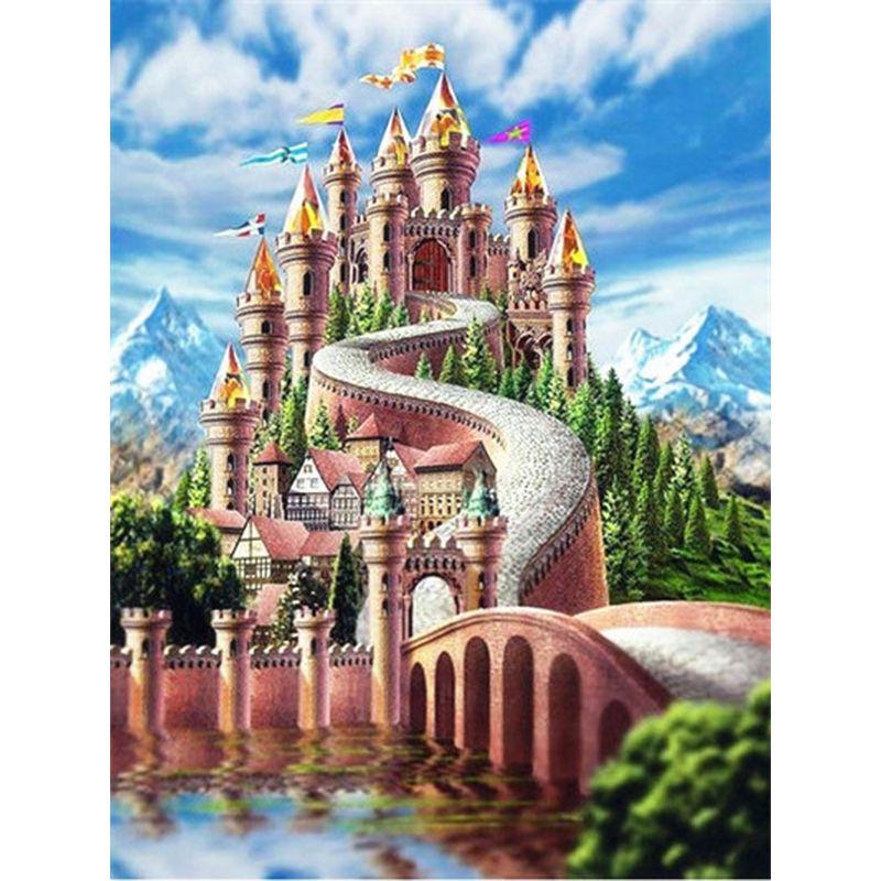 5D Diamant Malerei Straße Mosaik Kreuz Stich Architektur Landschaft Diamant Stickerei Verkauf Winter Home Decor Geschenk