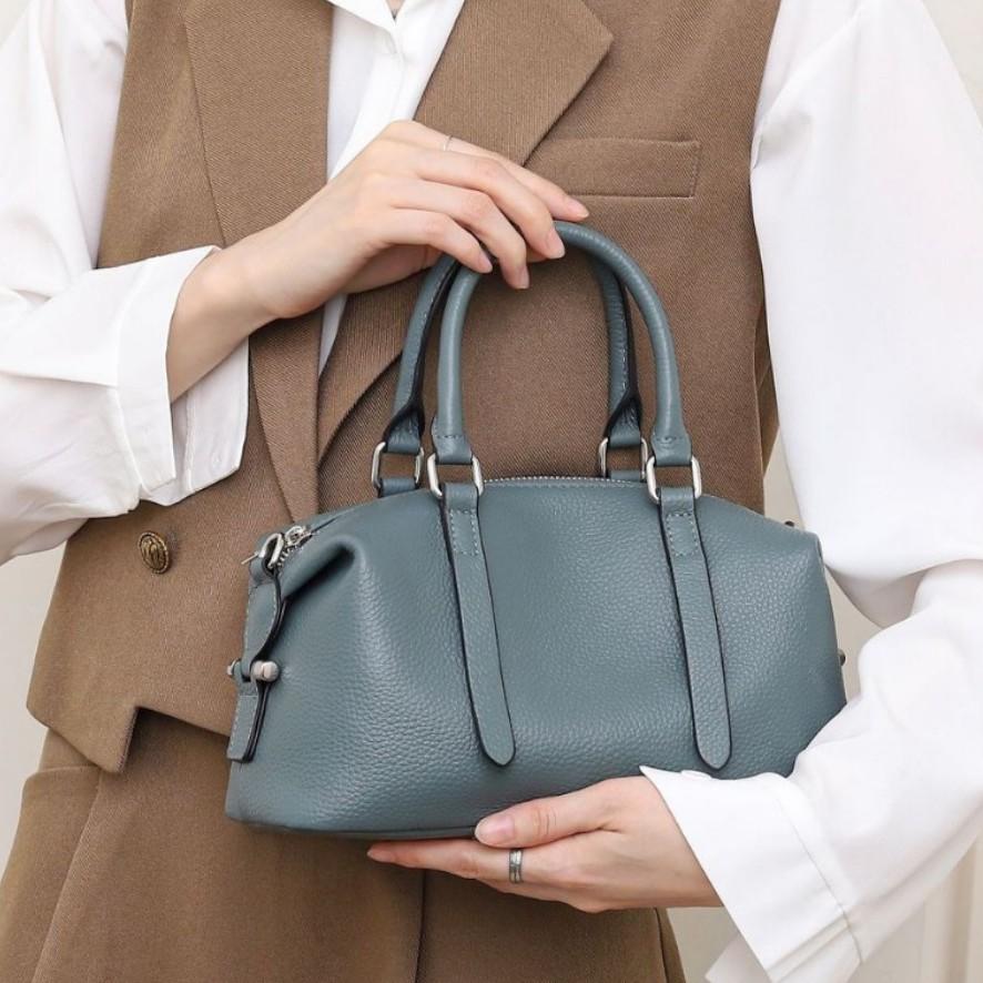 Cowhide Bag Crossbody Cross Shell Bag Popular Fashion Niche Women Single Shoulder Practical Soft Handbag