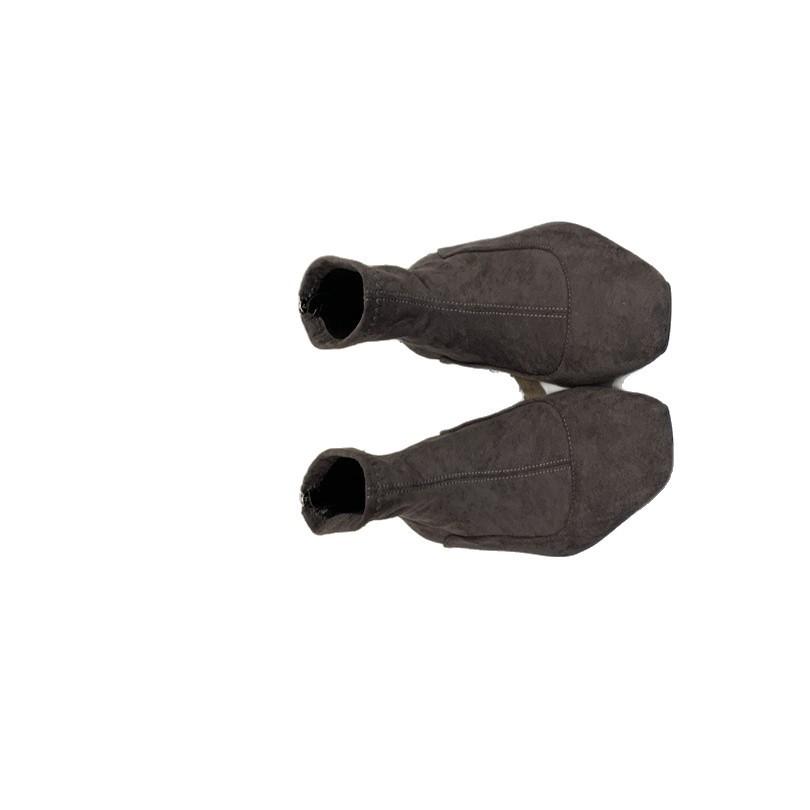 2025 New Autumn and Winter Pointed Flat-bottomed Short Boots Women's Suede Thin Boots Versatile Elastic Boots Versatile Short Boots Women