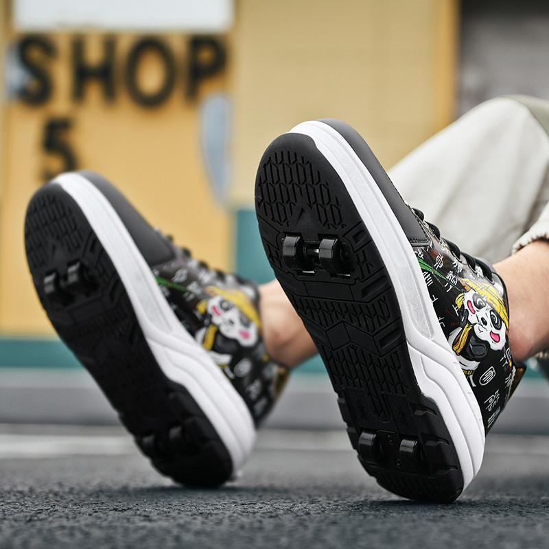 Children's Runaway Shoes Roller Skating Boys' Four-Wheel Runaway Shoes Students' Invisible Skates Invisible Girls' Shoes with Wheels