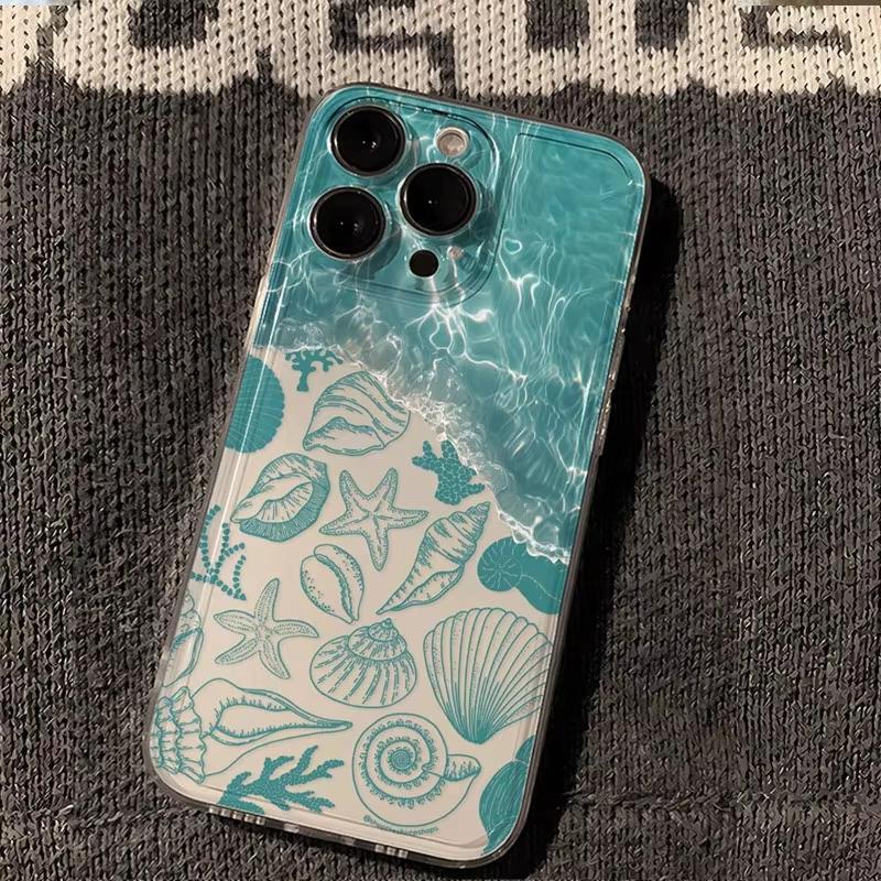 

Sea Water Butterfly Ocean Turtle Phone Case For Samsung Galaxy S26 S25 Ultra S24 S23 FE S22 S21 Plus S20 A73 Clear Bumper Cover Galaxy S23