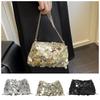 Large Capacity Chain Tote Bag Blingbling Evening Party Bag Fashion Female Handbag  Lady Girl