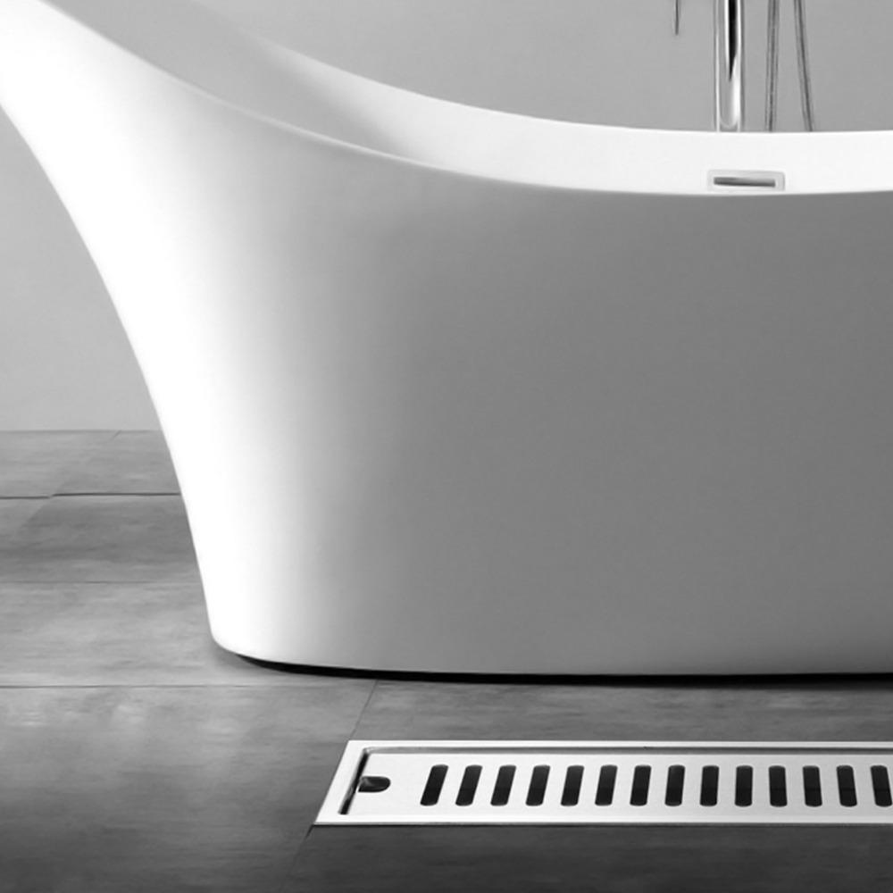 Rectangle Shape Floor Drain SUS304 Stainless Steel Shower Floor Drain Practical Shower Drain  Home