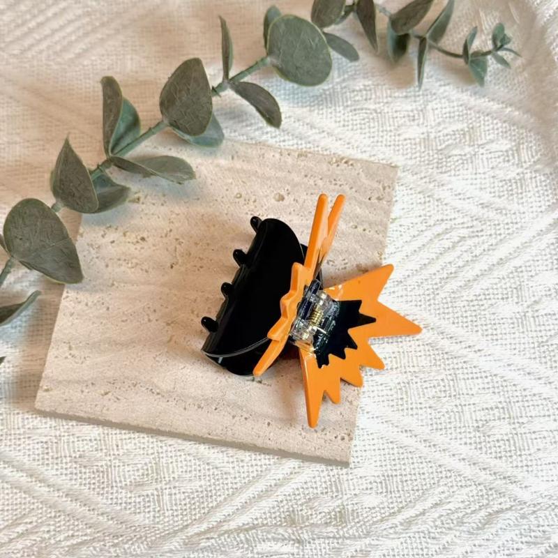 Korean Acrylic Splicing Butterfly Hair Grab For Girls Hair Claw Elegant Contrast Color Hair Clip Women Hair Accessories