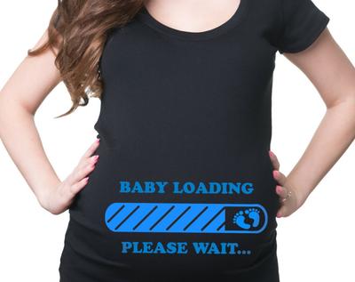 Baby Loading Maternity T-Shirt, Cute Pregnancy Announcement Tee