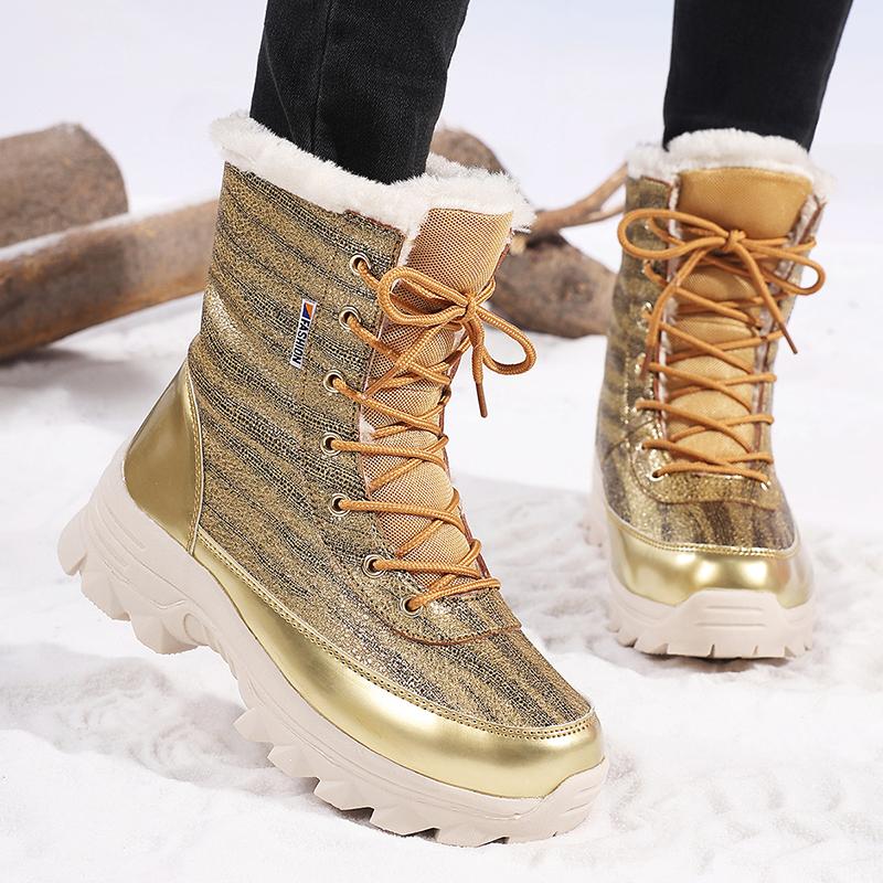 Women's Winter Outdoor Snow Boots Warm Thickened Comfortable Long Boots Plus-size Women's Boot Chaussure Femme Zapatillas Mujer