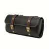 Motorcycle Waterproof Tool Bag with Lock - PU Leather Saddlebags Are Used for Storing Seat Belts and Buckle Side Pockets In the Front and Back for