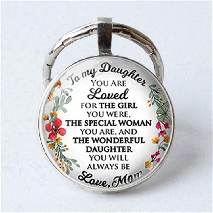 Keychain Accessories Pendant Floral Thanksgiving Text Good Friends Retro Personalized Keychain Gift Pendant