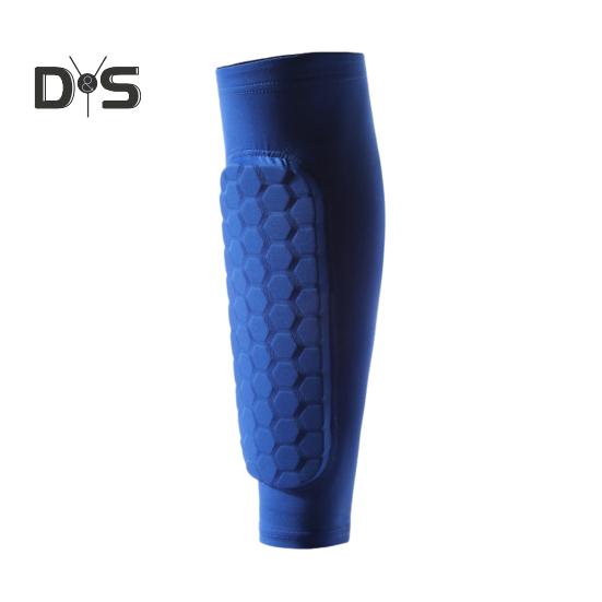 

1 шт./2 шт. Футбольні щитки для гомілки Компресійні рукави для литок із стільниковими накладками Опори для гомілки для дорослих, дітей M 1pc синій