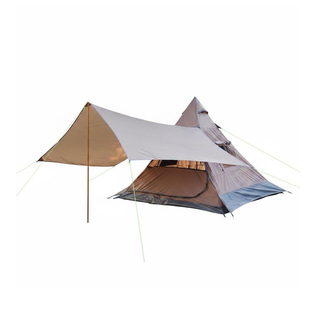 Pyramid Tent 3 Season Teepee Awning for Families