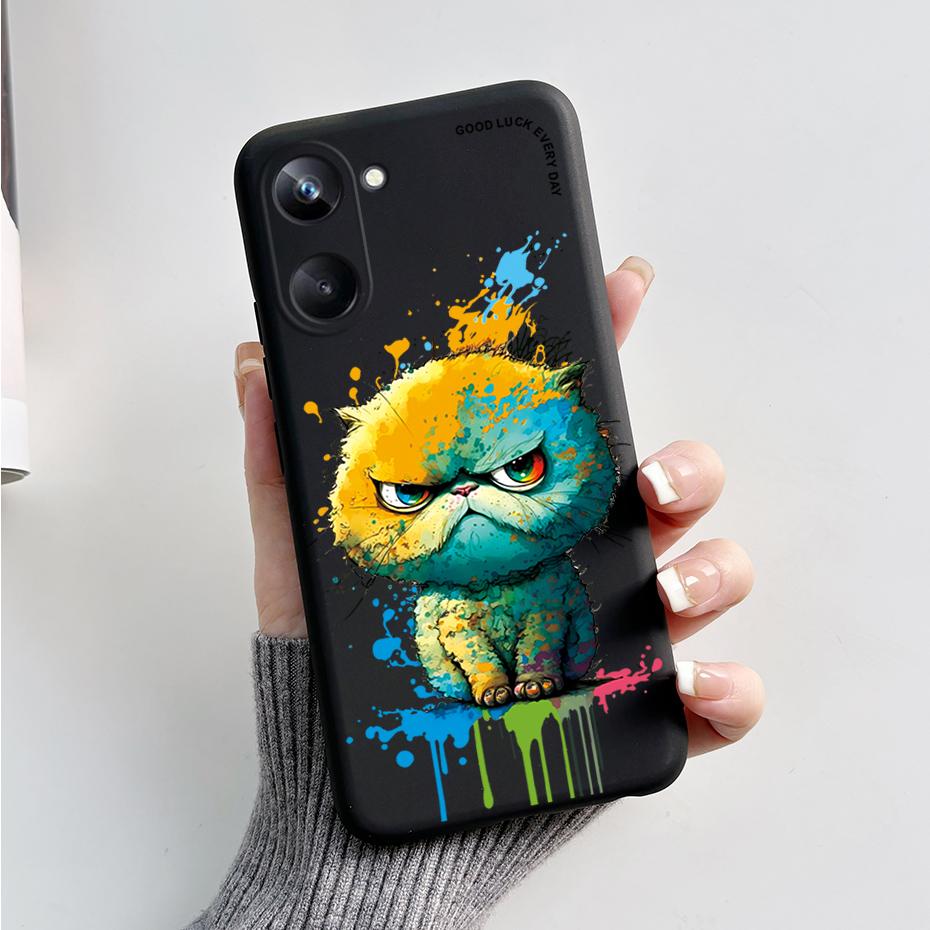 Phone Case For Oppo Realme 10 Pro+ Realme 10 Pro Plus 4G 5G Cute Panda Silicone Matte Cover For Realme10 Pro+ Realme 10Pro+ Case