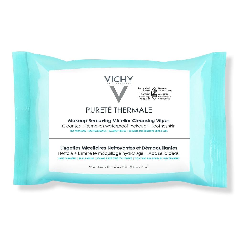 

Vichy Puret Thermale Мицеллярные очищающие салфетки для снятия макияжа, 25 карат