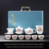 Luxury Jade White Porcelain Kung Fu Tea Set for Home or Office