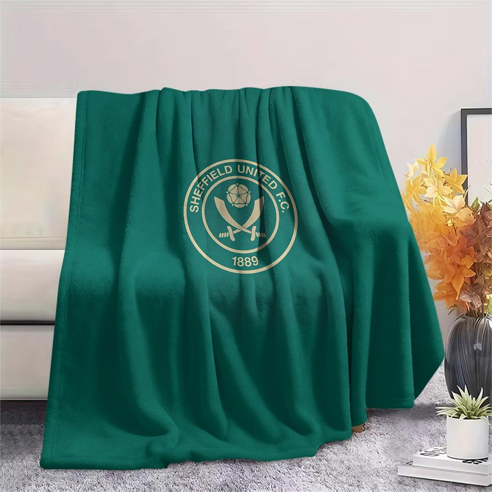 Sheffield United Football Club Print Flannel Blanket, High Quality Comfortable for All Seasons, Home Decor, Warmth and Comfort