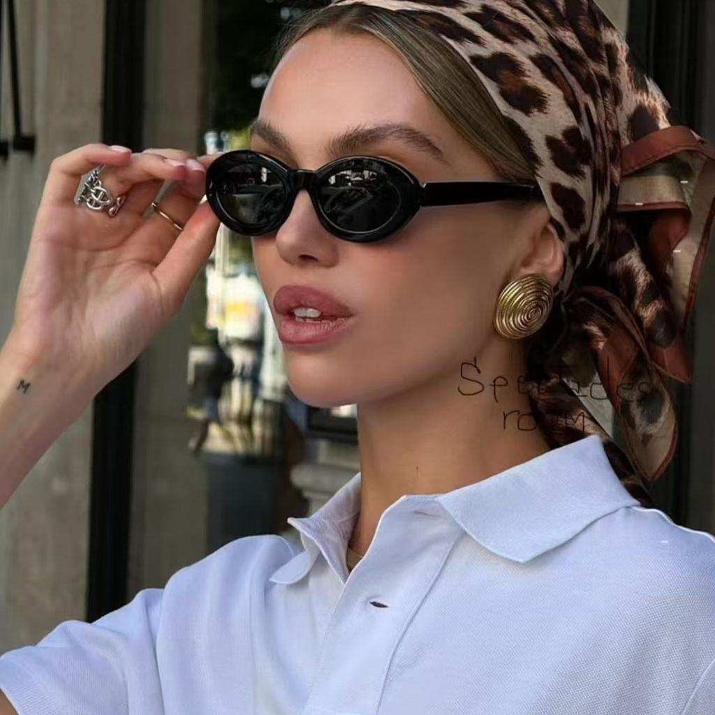 Oval Shaped Shape Sun Glasses For Women Stylish Stylish UV 400 Protection Protection Sun Glasses Man Holiday Travelling Designer Style Sun Glasses