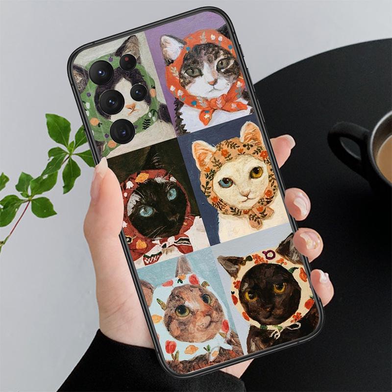 

Cats Cute Fun Art Phone Case For Samsung Galaxy A55 A16 A56 A36 A23 A35 A15 A53 A54 A33 A34 A25 A05S A52 A52S A14 A13 A71 A54