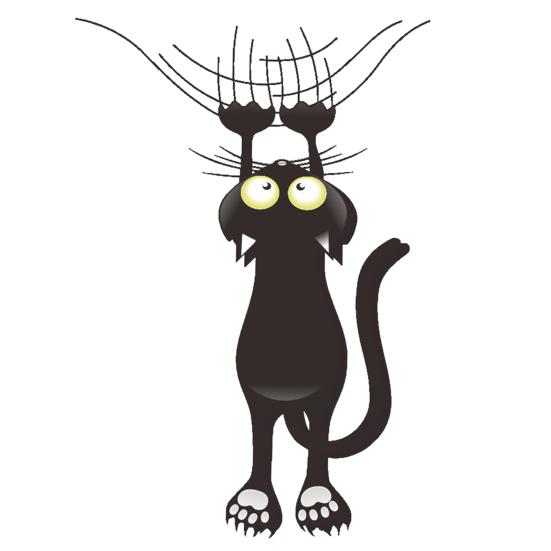 

Scratch Cat Car Sticker Funny Black Cat Vehicle Bumper Decal Removable PVC Cat Sticker for Auto Truck Motorcycle Wall Window Refrigerator Cup Laptop 1pc