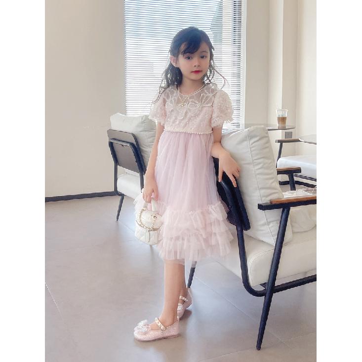 Pink Girls' Princess Shoes, Spring and Autumn Crystal Shoes, Children's Shoes, New White Style, Suitable for Dresses, Single Shoes, Girls' Small