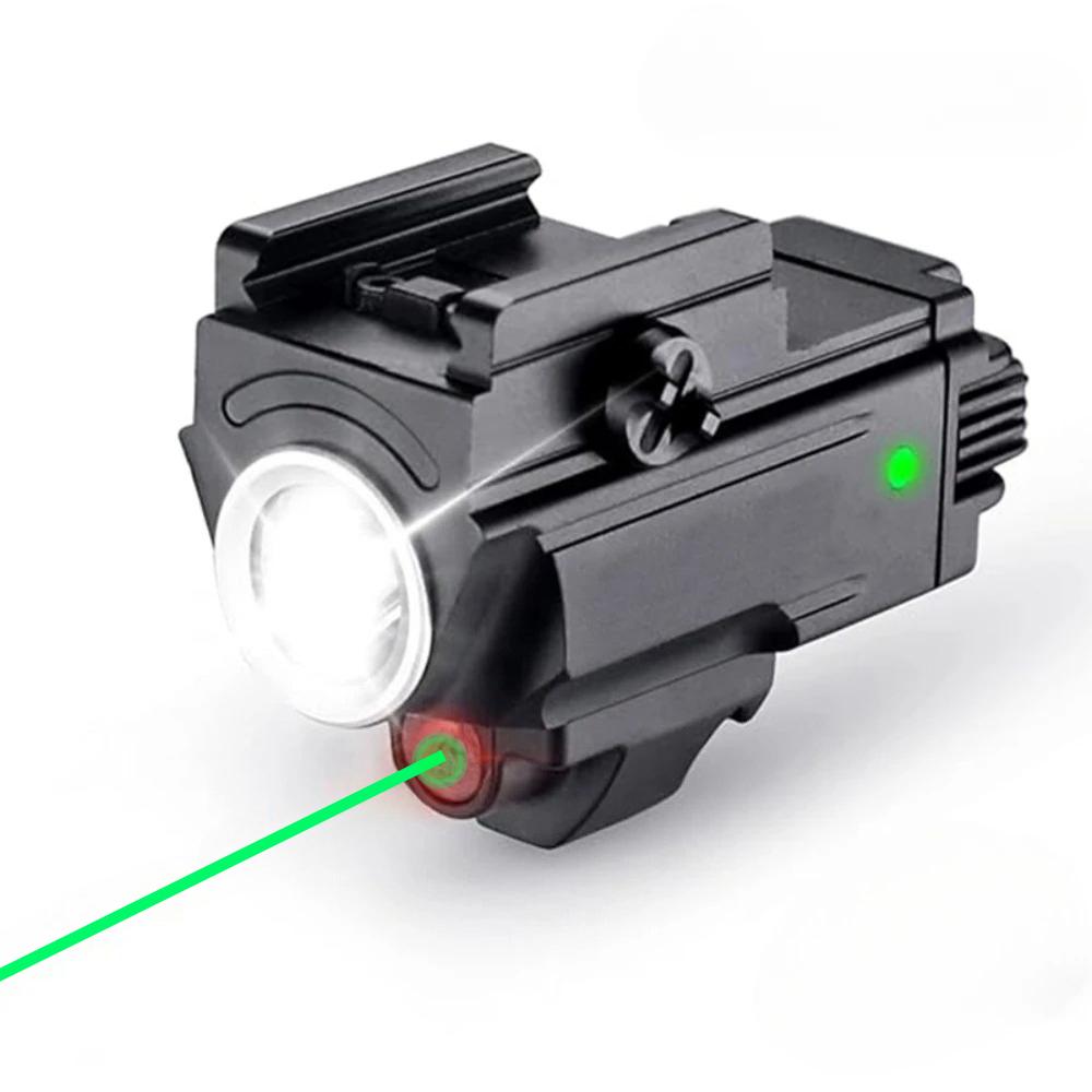 800 Lumeni Tactic LED Lanterna Combo Laser Roșu Reîncărcabilă Armă Pistol Lumină Vizor pentru Vânătoare în Aer Liber Tir