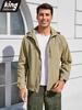 Men's Spring Autumn Thin Hooded Jacket Outdoor Windbreaker Men Climbing Streetwear Casual Coats