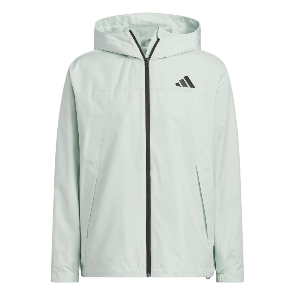 Adidas Unisex Woven Simple Versatile Casual Hooded Jacket Linen Green KB1751